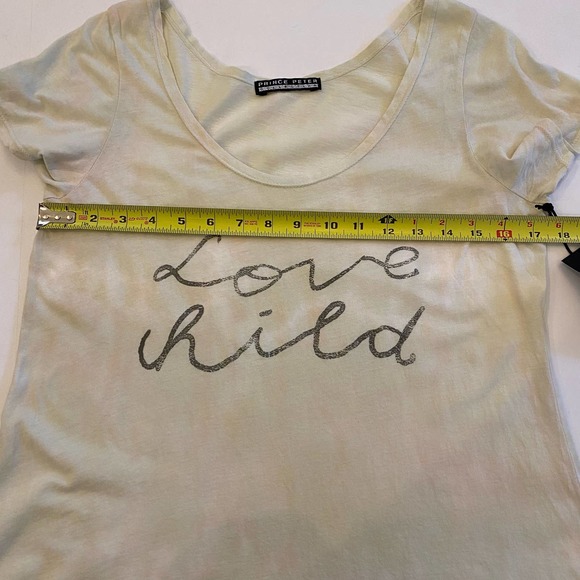 Prince Peter Collection Tie Dye Love Child Graphic Short Sleeve T-Shirt XS NWT - Picture 8 of 9